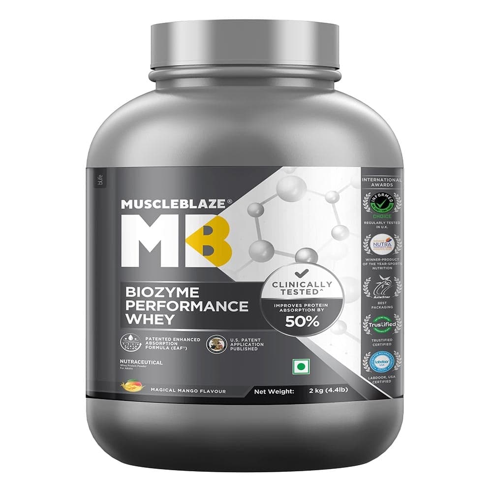 MuscleBlaze Biozyme Whey: Magical Mango | 2kg