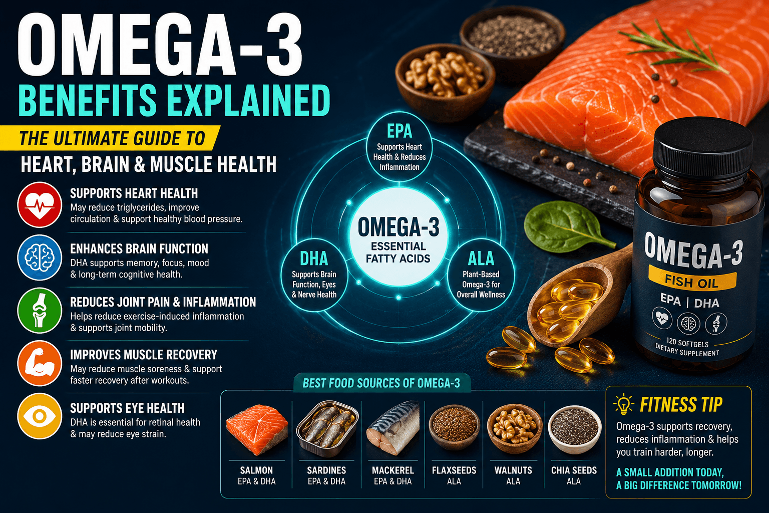 Omega-3 Benefits Explained: The Ultimate Guide to Heart, Brain & Muscle Health