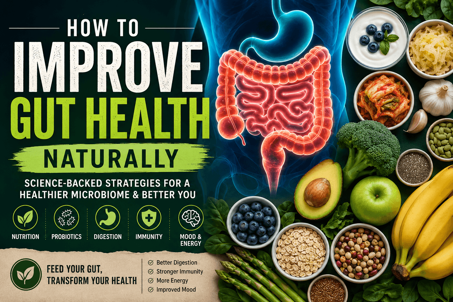 How to Improve Gut Health Naturally: The Complete Science-Backed Guide to a Stronger Microbiome